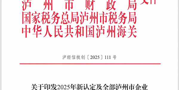 興瀘環(huán)境集團(tuán)成功創(chuàng)建瀘州市 “雙企業(yè)技術(shù)中心”